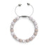 Agate grise | Argent | Bracelet macramé caillou pierre gemme
